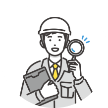 目視検査をする作業員