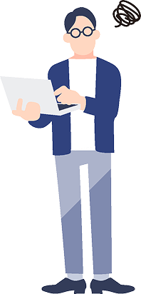 出荷検査に悩む人男性社員